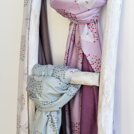 Pashminas Noco con diseño de erizos