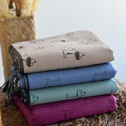 Pashminas Noco con diseño de perritos