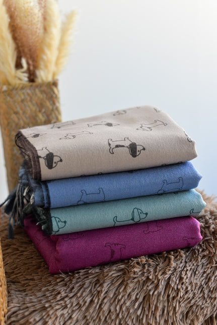Pashminas Noco con diseño de perritos