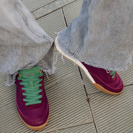 Zapatillas deportivas Muse en combinado burdeos