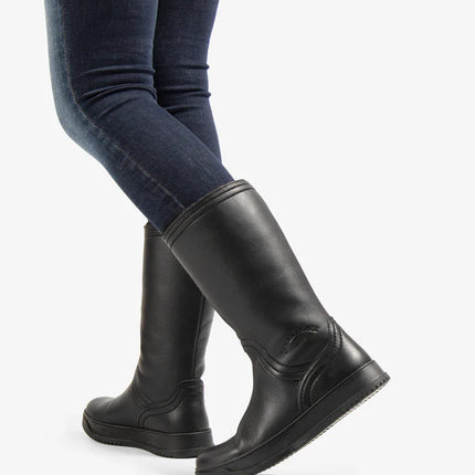 Botas de piel Gisell con forro de pelo