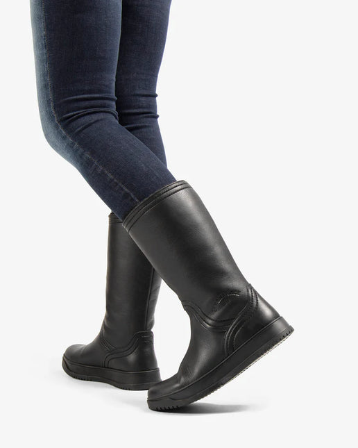 Botas de piel Gisell con forro de pelo