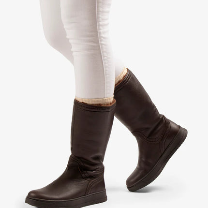 Botas de piel Gisell con forro de pelo