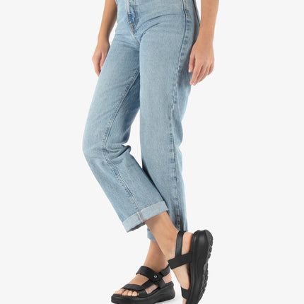 Sandalias negras de piel con plataforma y cierre de velcros Noor