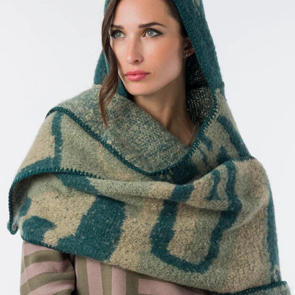 Anekke Green Combined Hooded Scarf