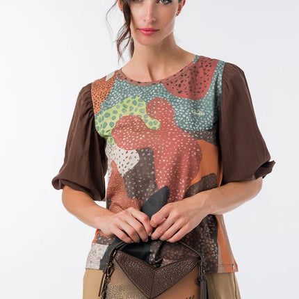 Bolsos Voyage en combinado cuero con asas cortas y bandolera
