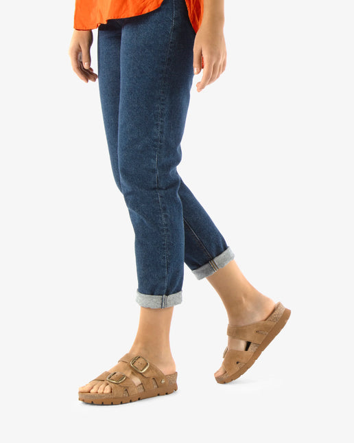 Sandalias destalonadas con adorno de hebillas Shirley