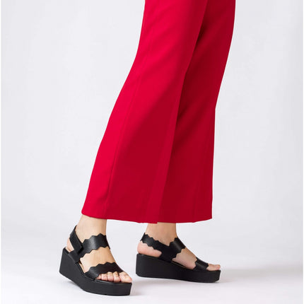 Sandalias Purpura de piel con cuña WondersFLY