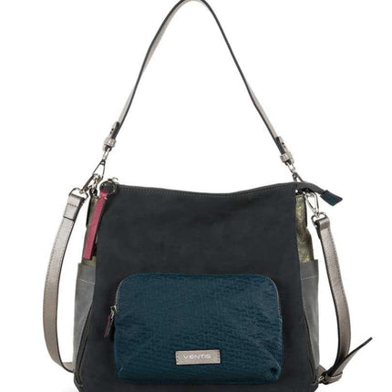 Shoulder bags with crossbody handle in multi-color combination