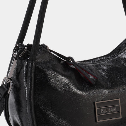 Bolso pequeño de hombro Almería en charol negro