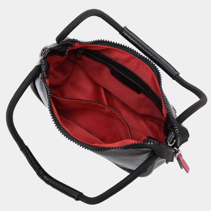 Bolso pequeño de hombro Almería en charol negro