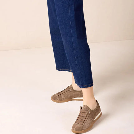 Women's sneakers in crocodile-effect suede DAMI_CS