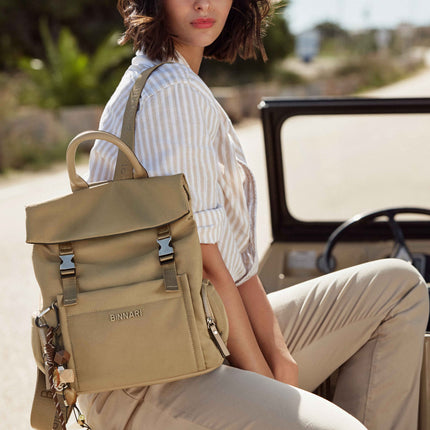 Xara backpacks in nylon fabric with side pockets