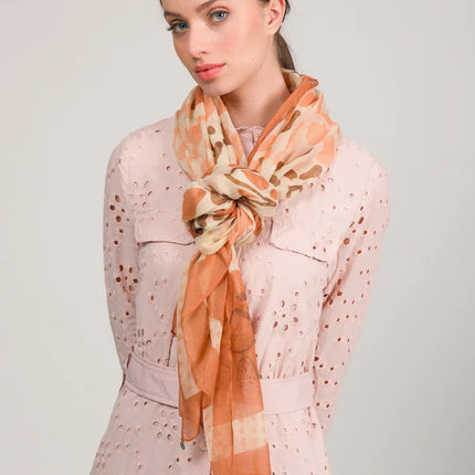 Foulares estampados Anekke Muse & Sofia en combinado coral
