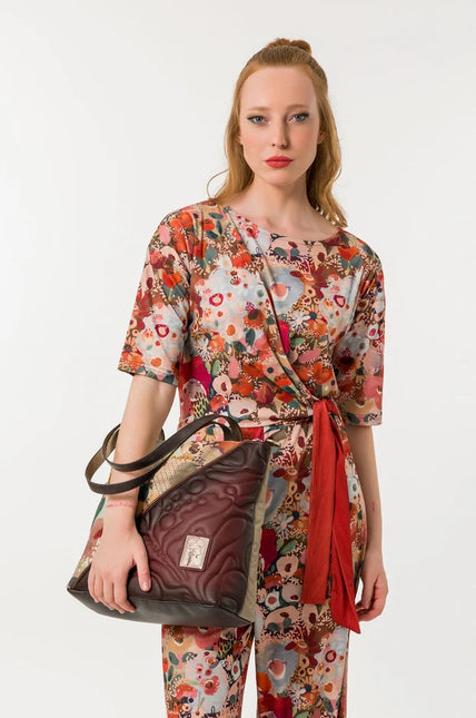 Bolsos para hombro en estampado multicolor Blossom