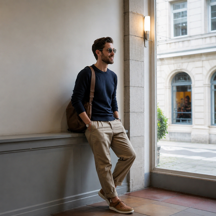 Sandalias de piel para hombre Kai con cierre de velcro