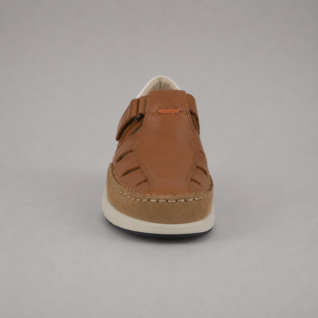 Sandalias de piel para hombre Kai con cierre de velcro