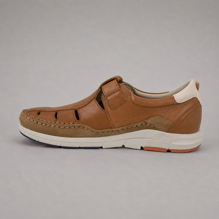 Sandalias de piel para hombre Kai con cierre de velcro