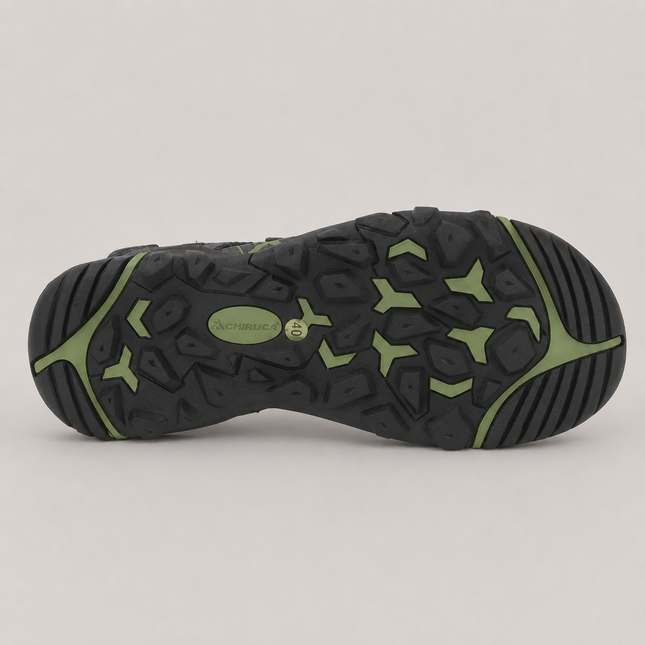 Sandalias grises para hombre con cierres de velcro Jerez 01