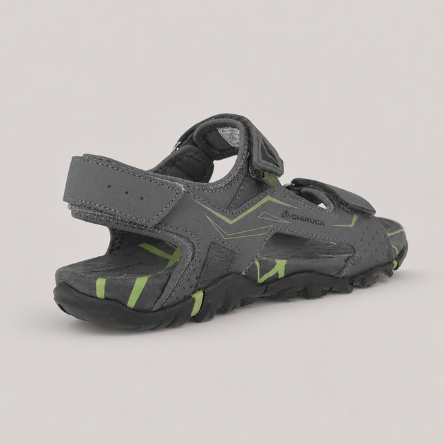 Sandalias grises para hombre con cierres de velcro Jerez 01