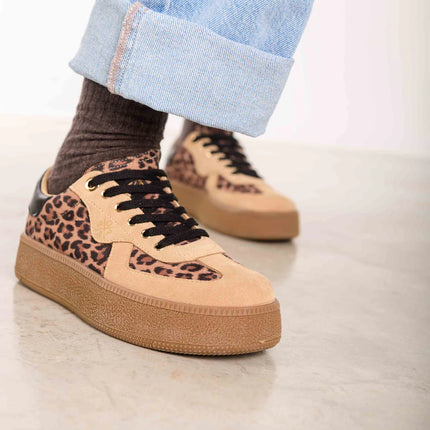 Zapatillas deportivas con plataforma Noble Leopardo