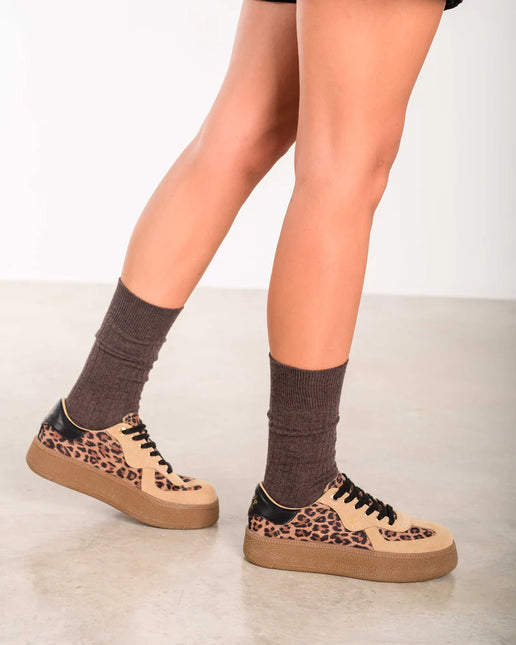 Zapatillas deportivas con plataforma Noble Leopardo