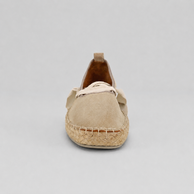 Zapatillas de esparto inspiración ballet con cintas