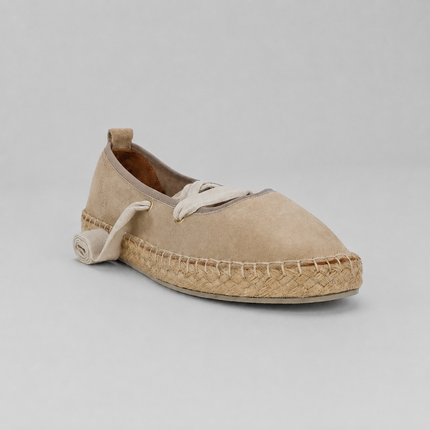 Zapatillas de esparto inspiración ballet con cintas