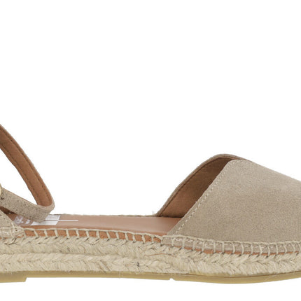 Alpargatas de serraje planas con pulsera para mujer