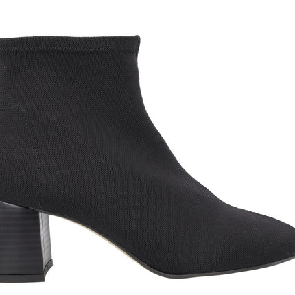 Black boots of 6 cm heel lycra