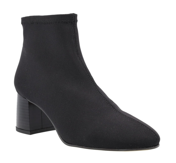 Black boots of 6 cm heel lycra