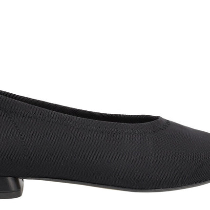 Black Lyce Ballerinas with lined heels