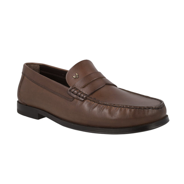 Leather moccasins with mask for men forthill 1623-2760
