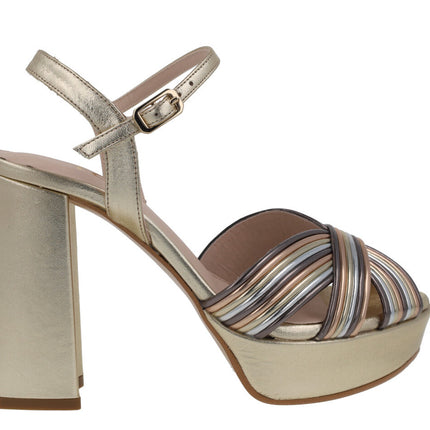 Multicolored sandals with platform for women Titur