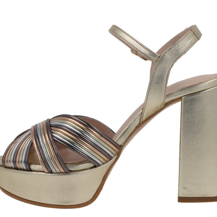 Multicolored sandals with platform for women Titur