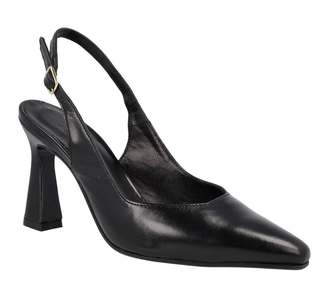 Salones destalonados Ainhara en piel acharolada brillo