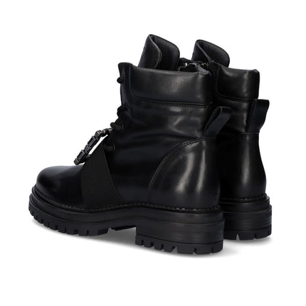 Military ankle boots with rhinestones for women