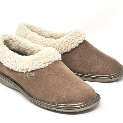 House shoes closed for women in Serraje Taupe
