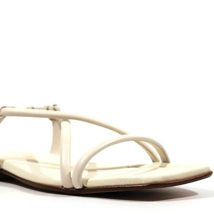 Sandalias planas de piel con tiras - Zapaterías Cortés