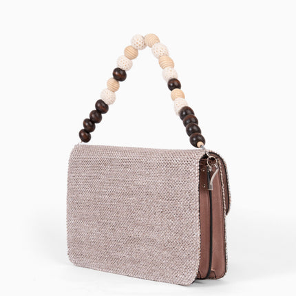 Rafia bags with wooden strap 231390