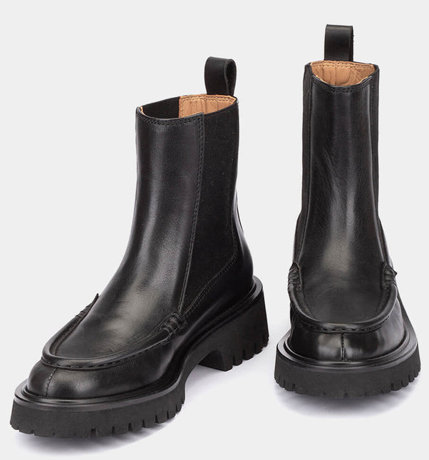 Black boots for women with bordón and elastic