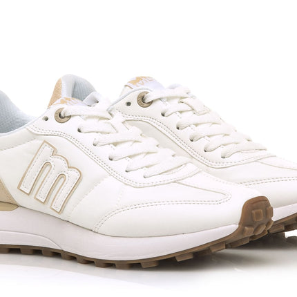 Zapatillas deportivas blancas combinadas con beige