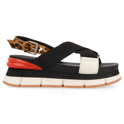 Leesburg Sandals Combined with Animal Print for Women