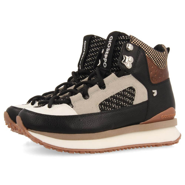 Sports boots for women in combined brown lustenou