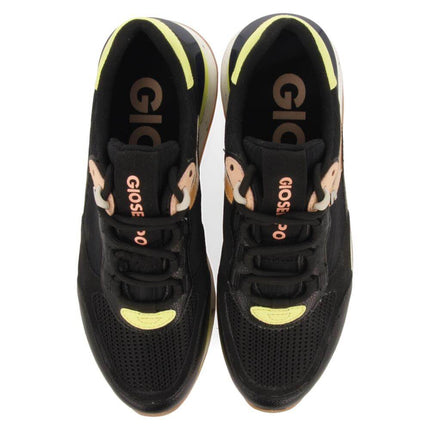 Sneakers en combinado negro con amarillo Fehring