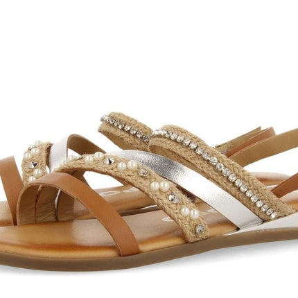 Multimaterial Sandals Baneins Leather