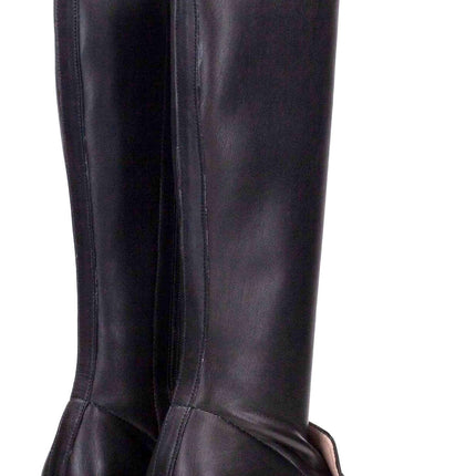 High boots with elastic cane and ornament in the instep for women