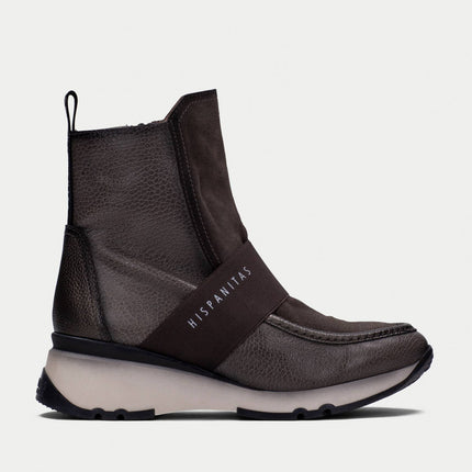 Combined boots for women with elastic in the shovel