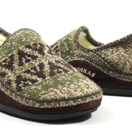 Wool closed house shoes for men