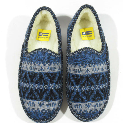 Wool closed house shoes for men
